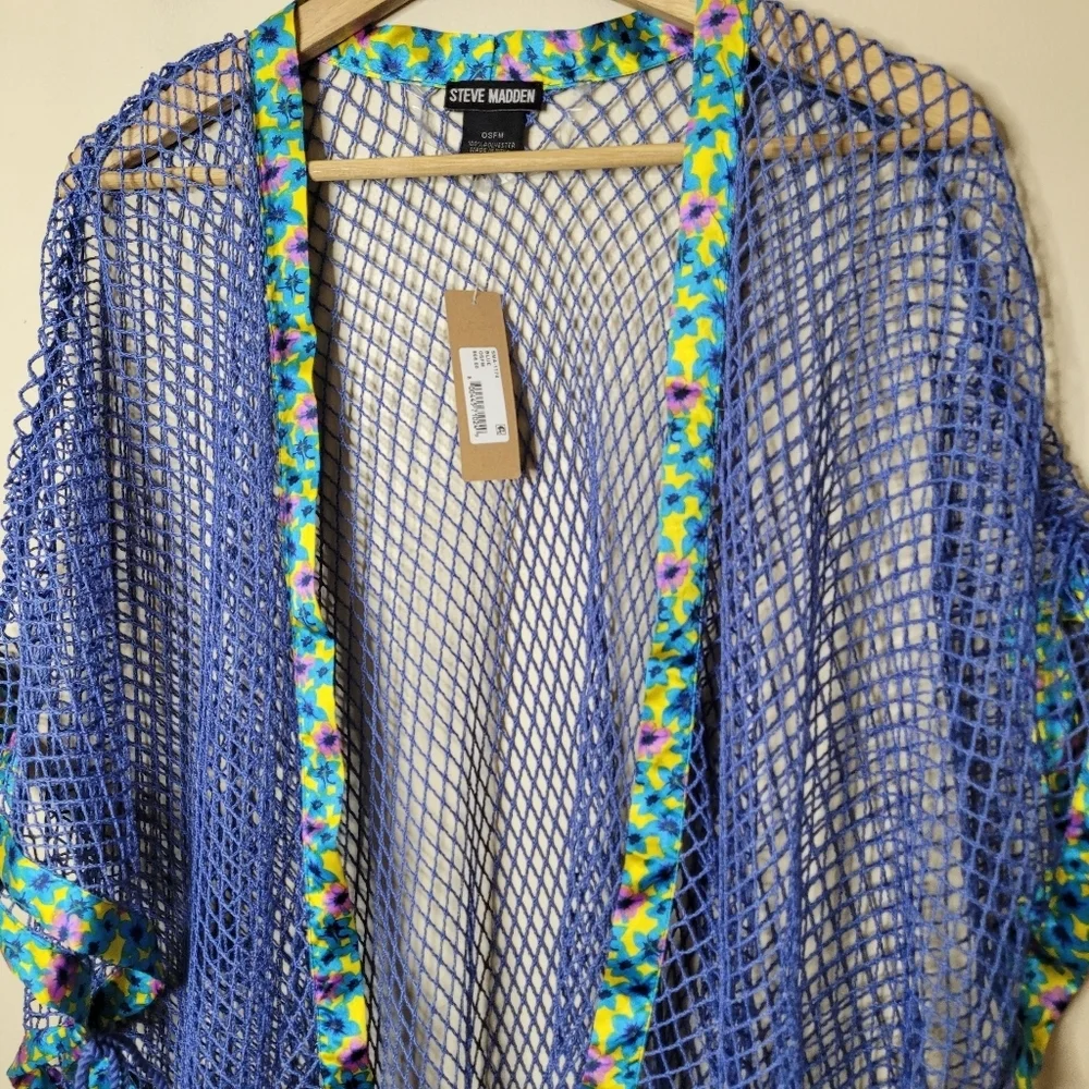 NWT Steve Madden Sheer Net Swim Cover-Up